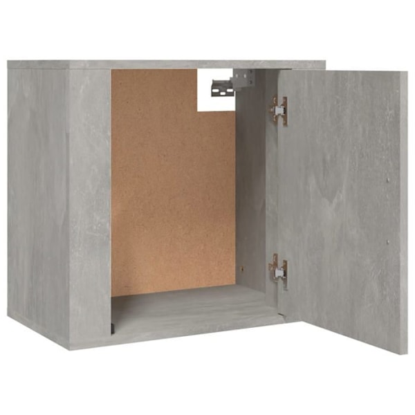 Vægmonteret natbord med skab med dør 50 x 30 x 47 cm grå ingeniørtræ DEC034301 kastanj