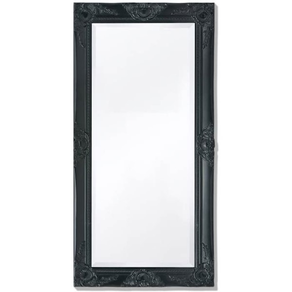 Väggspegel Barockstil 100 x 50 Svart