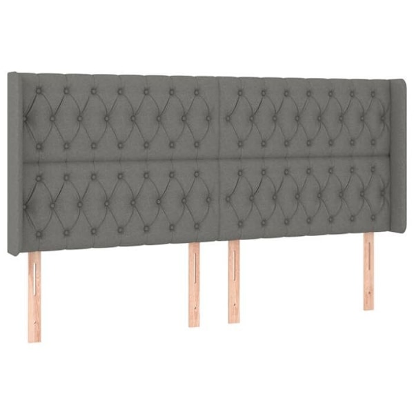 Hovedgærde - Klassisk - Mørkegrå - 203x16x118/128 cm - Højdejusterbar - Holdbar Mörkgrå