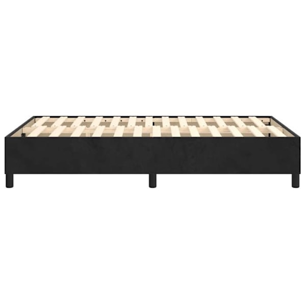 Sänky - TDL - 120x200 cm - Musta sametti - 2 paikkaa - Sijalla - Jalakset sisältyvät Svart