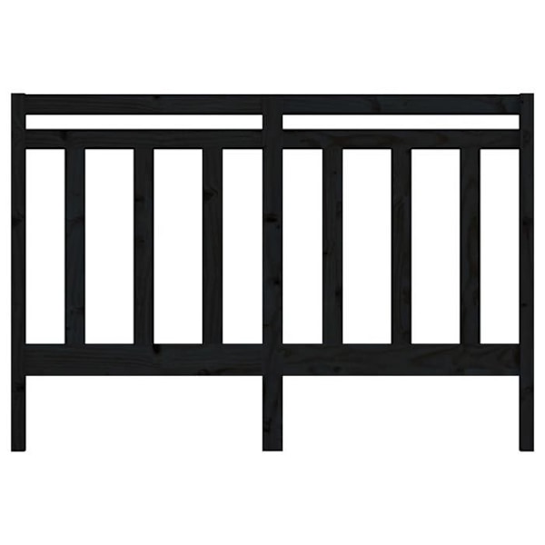 Hovedgærde til seng tilsoffeværk møbel 166 x 4 x 100 cm sort fyrretræ TDL0202216