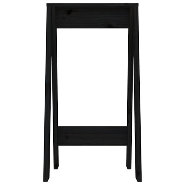 Sæt med 2 barstole til bord, siddehøjde 40 x 40 x 75 cm, sort fyrretræ DEC026413 kastanj