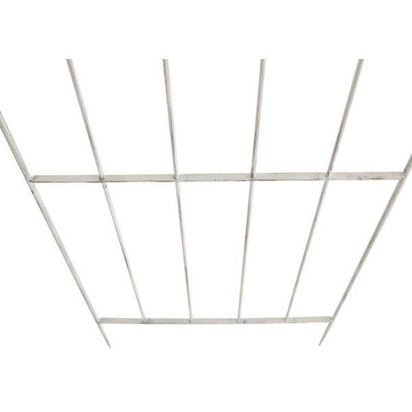 Set om 2 stöd för klätterväxter, gammal vit metall 10_0003842 Vit