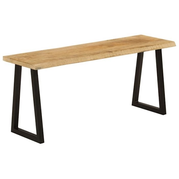Rustic penkki 105 cm tiikkipuusta, U-muotoisella teräspohjalla DEC024627 kastanj