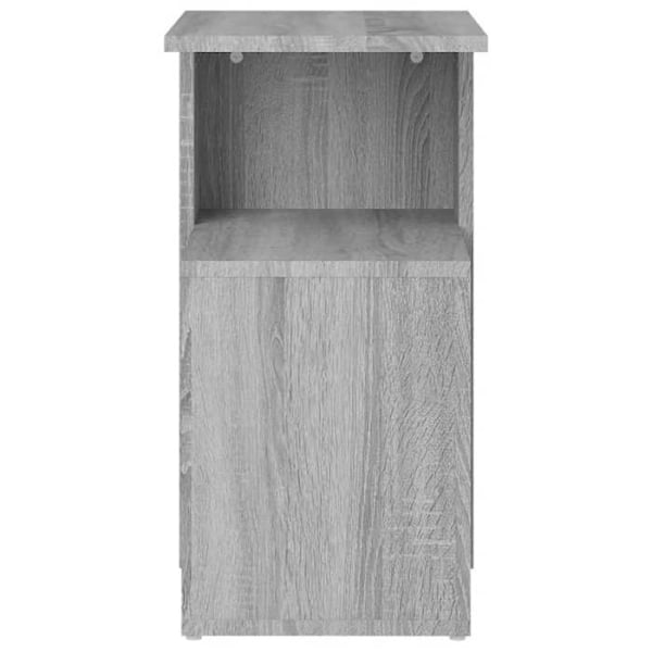 G-formet sidebord til sofa med mål 36 x 30 x 56 cm i grå ingenieurs træ DEC032524 kastanj