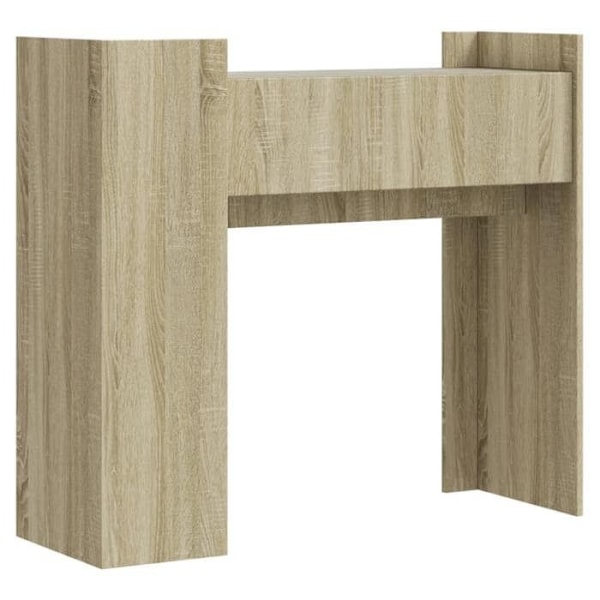 Modern entré-hallskonsolmöbel med förvaringsutrymme 100 x 35 x 90 cm ingenjörsträ i ekfärg DEC031917 kastanj