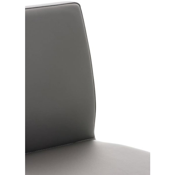 Barstol x1 justerbar i höjd och vridbar 360° rund bas i svart metall sits i grå PVC 10_0004564 Grå
