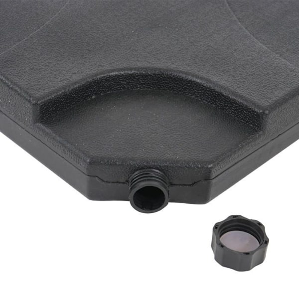 Parasol deplacerad - Ej specificerad - Ø 3m - Lutbar - Polyester/Stål - 11kg - Rödlavendel Röd lavendel