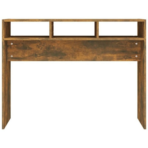 Entrémöbel konsolbord design elegant med fack 105 x 30 x 80 cm ingenjörsträ brun DEC031782 kastanj