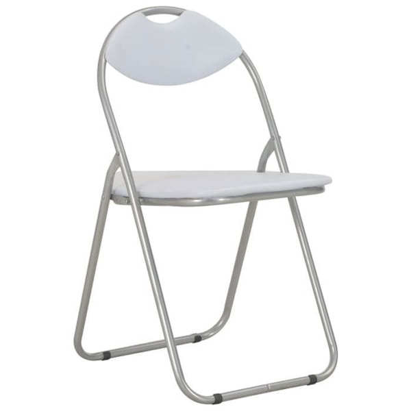 Ruokasalin tuolit - Retrodesign - 2 kpl - Käsinojatuolit - Keinonahka - Valkoinen metalli Vit