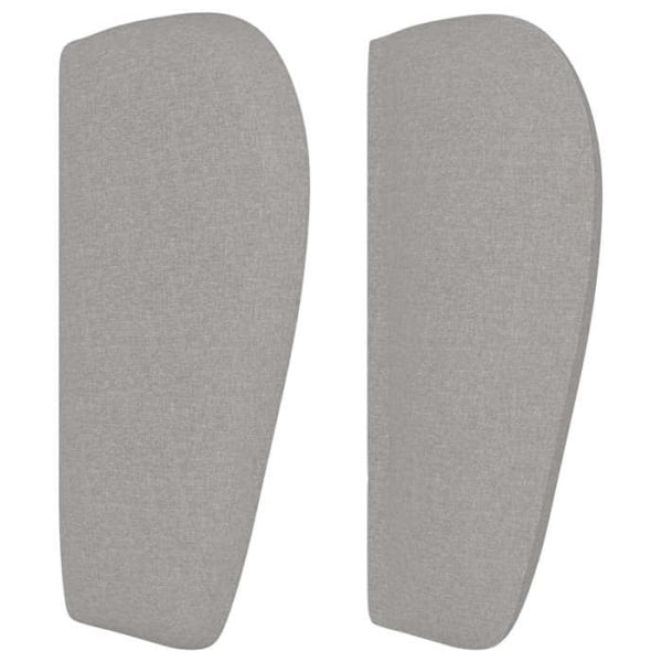 Hovedgærde - Ikke specificeret - 93x23x78/88 cm - Lyst gråt stof - Klassisk stil - Højdejusterbart Ljusgrått