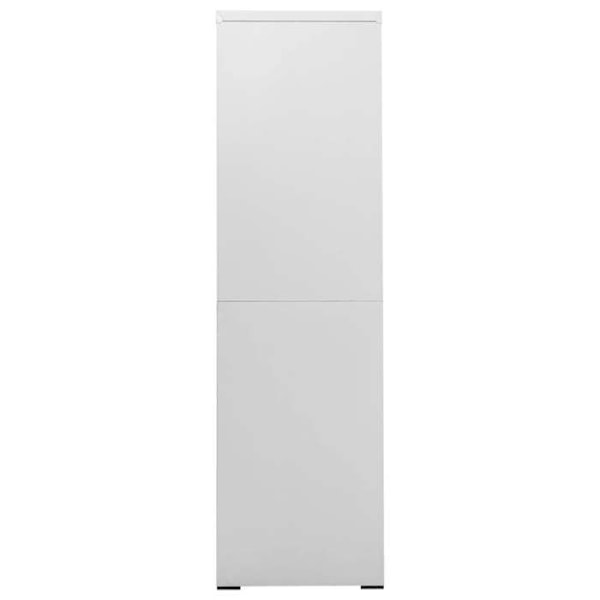 Caisson à tiroirs meuble de bureau armoire à dossiers 5 tiroirs 90 x 46 x 164 cm i grått stål DEC024545 Grå