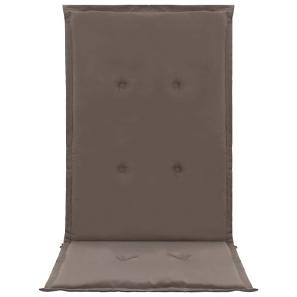 set om 4 trädgårdsstolar kuddar 100% polyester vattentäta taupe 120 x 50 x 3