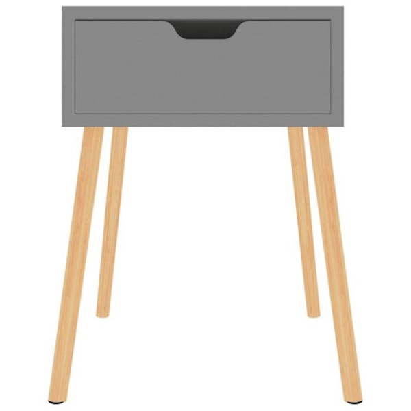 2 kpl yöpöytiä, joissa on laatikko 40 x 40 x 56 cm harmaata kuitulevyä DEC035332 kastanj