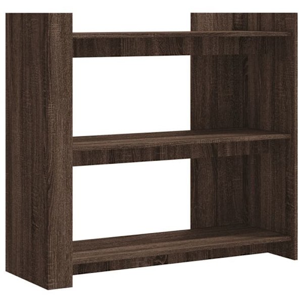 Konsolbord entré møbel til stuen med hylder 100 x 35 x 90 cm brunt ingeniørtræ DEC031846 kastanj