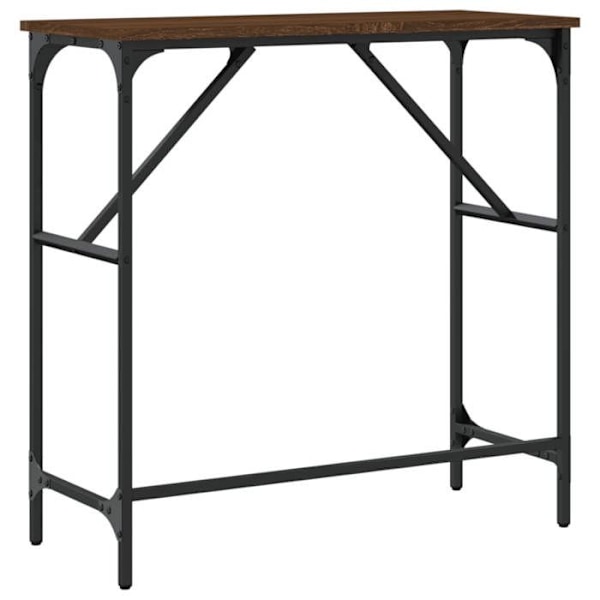 Funktionsduglig konsolbord med stil 75 x 32 x 75 cm ingenjörsträ och metall DEC031881 kastanj