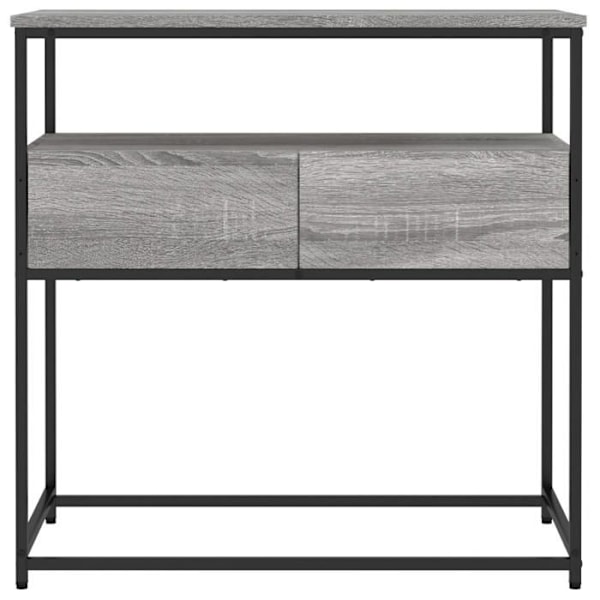 Elegant design konsolbord til entre med skuffer 75 x 40 x 75 cm grå ingeniørtræ DEC032248 kastanj