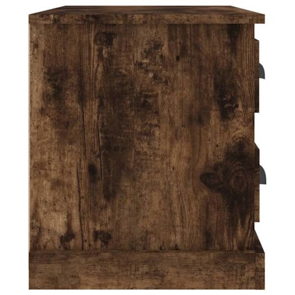 Nattbord med rum og 2 skuffer 60 x 39 x 45 cm ingeniørtræ brun DEC033671 kastanj