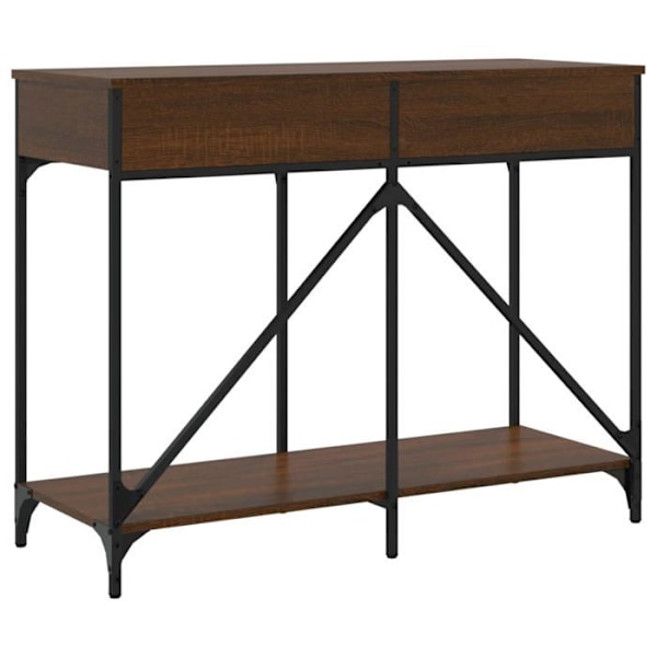 Toiminnallinen ja tyylikäs sisäänkäyntipöytä laatikoilla 100 x 39 x 78,5 cm ruskea insinööri puu ja metalli DEC031847 kastanj