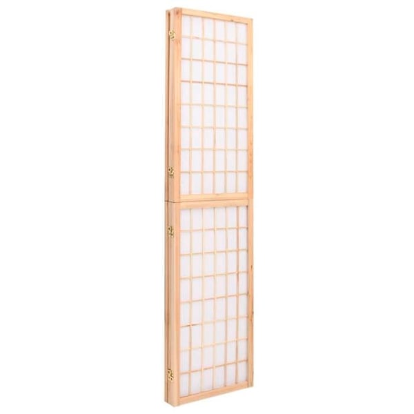 Taitettava 3-paneelinen huoneen jakaja, 120 x 170 cm, ruskea kuusipuusta ja riisipaperista DEC031175 kastanj