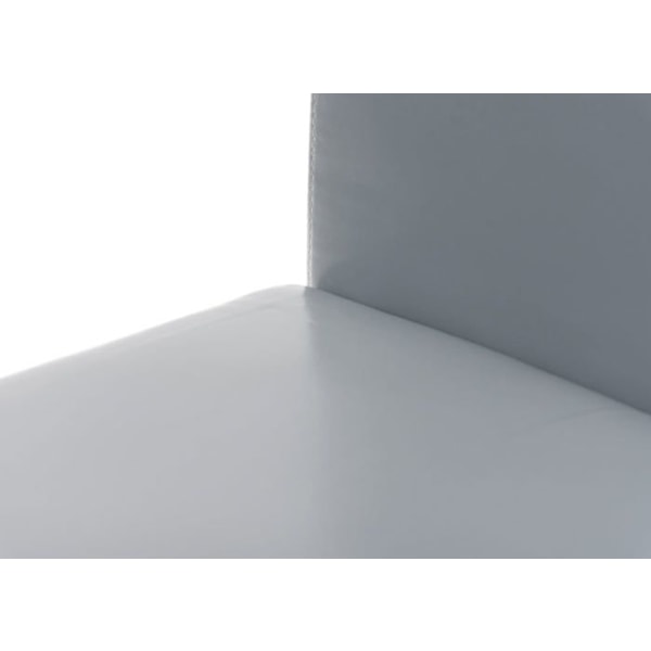 Spisestol x1 moderne design i grå PVC og brune træben 10_0002018 kastanj