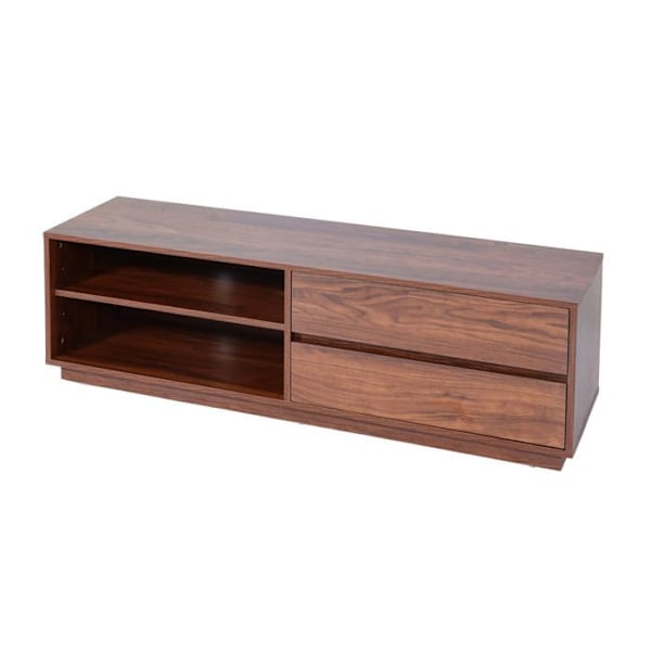 TV-møbel med 2 skuffer og 2 opbevaringsrum 42x140x40 cm med valnøddeffekt 04_0007851 Flerfärgad