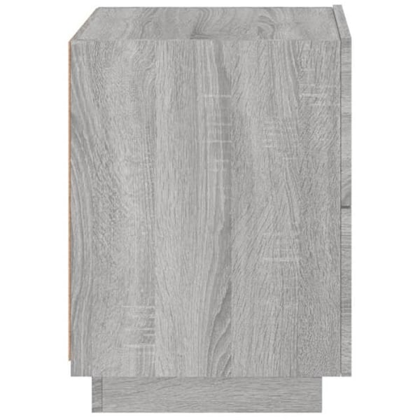 Yöpöytä, jossa on laatikko ja LED, 45 x 40 x 55 cm, harmaa MDF DEC032806 kastanj