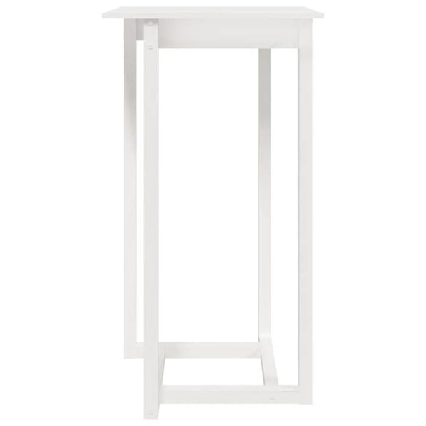 Multifunktionelt sidebord højt 60 x 60 x 110 cm i massivt hvidt fyrretræ DEC036416 Vit