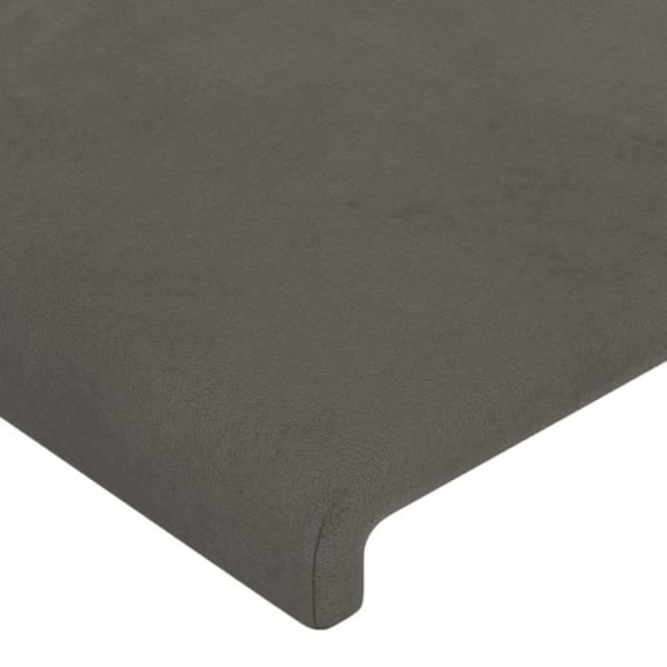 Huvudgavel sängaccessoar sovrum möbel 2 delar 80 x 5 x 78/88 grått sammetsmaterial