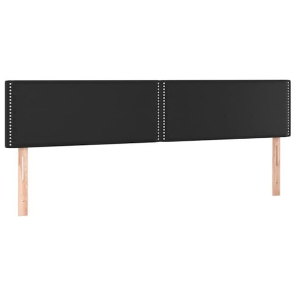 Hovedgærde - Ikke specificeret - 160 cm - Syntetisk læder sort - LED - Moderne design Svart