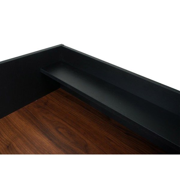 Skrivbord för dator med 2 lådor och förvaringsutrymme 120x50 cm MDF med valnötsutseende och metall 04_0006057 Metall