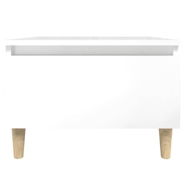 Sæt med 2 sideborde med skuffe natbord 50 x 46 x 35 cm i hvidt ingeniørtræ DEC032652 Vit