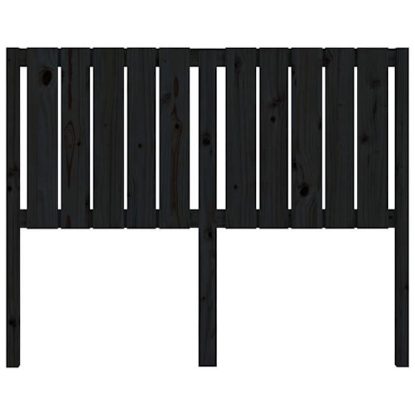 Hovedgærde - Klassisk - Sort fyrretræ - 125,5 x 4 x 100 cm - Tidløst design - Rustik charme Svart