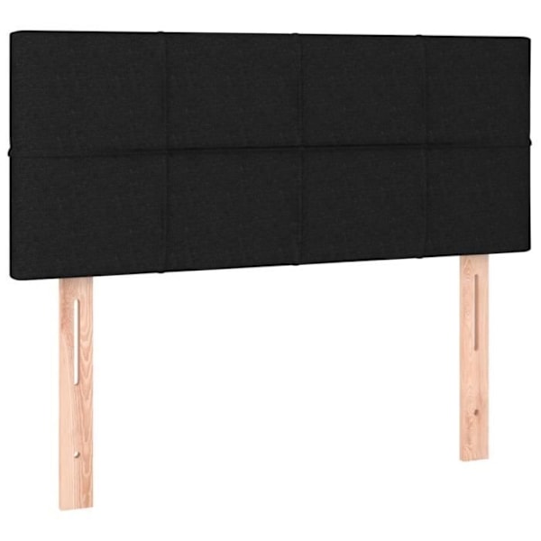 Hovedgavl - Ikke specificeret - 90x5x78/88 cm - Sort stof - Farvet LED - Moderne design Svart