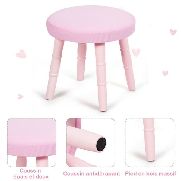Lasten hiustenkuivaaja - Décoshop26 - Malli 3 - Vaaleanpunainen - MDF ja mänty - 1 laatikko Rosa