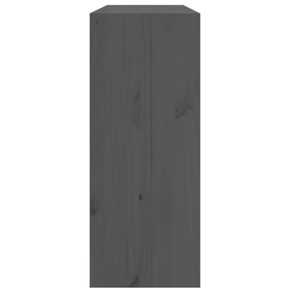 Vinlagerställ för flaskor 62 x 25 x 62 cm av massivt grått furu DEC024430 kastanj