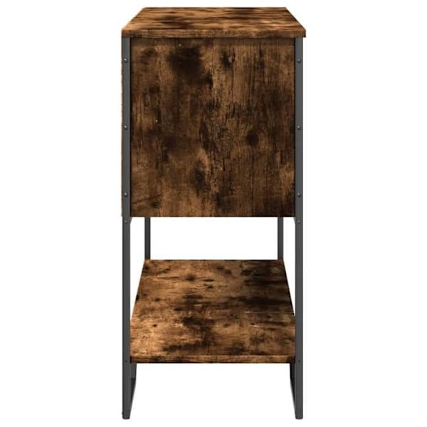 Praktisk konsolbord med opbevaringsplads 100 x 35 x 74,5 cm ingeniørtræ brun og metal DEC031768 kastanj