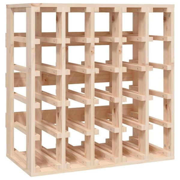 Flaskställ för vinflaskor, förvaring i hylla för upp till 25 flaskor, 58,5 x 33 x 60,5 cm, furu DEC024355 kastanj