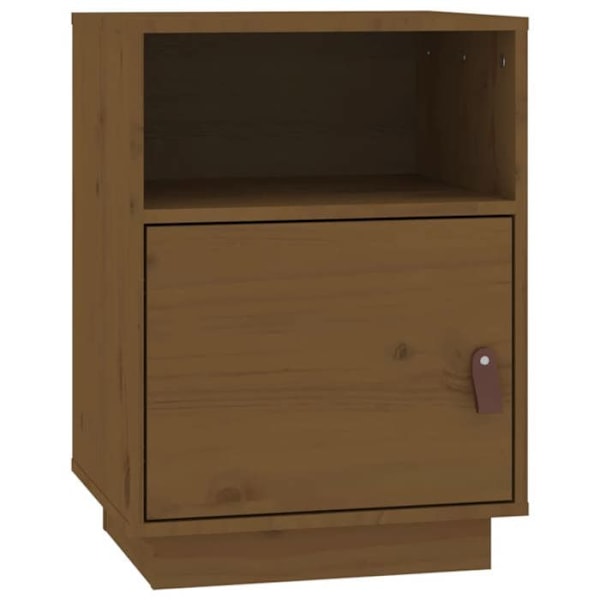 Natskabe med kompartment med dør og åbent 40 x 34 x 55 cm fyrretræ honningbrun DEC034133 kastanj