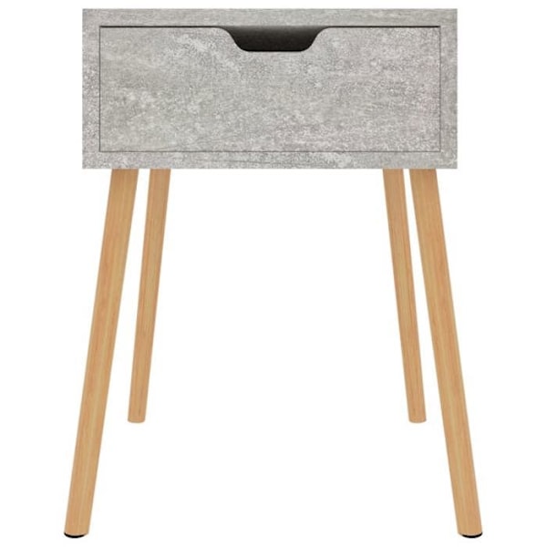 Sæt af 2 natborde med skuffe 40 x 40 x 56 cm ingeniørtræ grå DEC035398 kastanj
