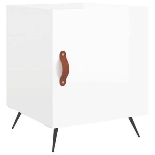 Natbord med skab med dør 40 x 40 x 50 cm hvidt ingeniørtræ DEC033492 Vit