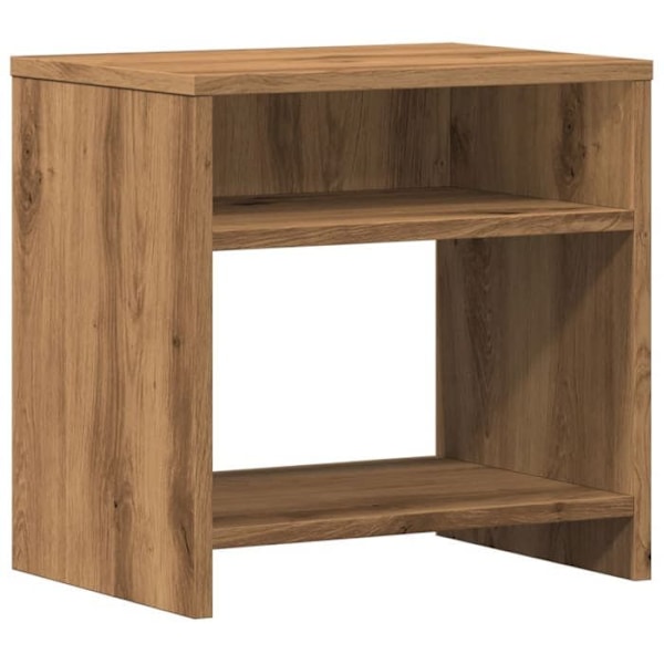 Yöpöytä, jossa on kaksi lokeroa 40 x 30 x 40 cm, ingeniöri puu, tammen värinen DEC033532 kastanj