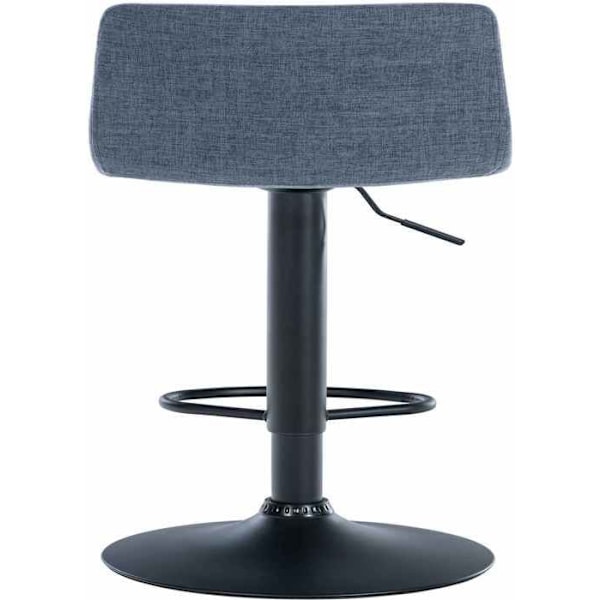 Barstol x1 enkel design med blåt stoffodstøtte, sorte metalben 10_0004555 Blå