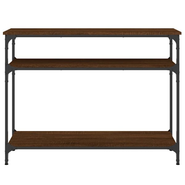 Praktisk konsol avlastningsbord med hyllor för en organiserad entré 100 x 29 x 75 cm ingenjörsträ och metall DEC031830 kastanj
