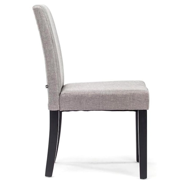 Matstol x1 modern design i ljusgrått tyg med svarta trämaterial 10_0002033 kastanj