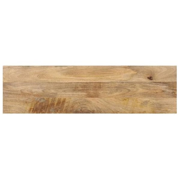 Konsolbord med indgangsopbevaring stue møbel 110 x 30 x 75 cm mango træ og stål DEC031505 kastanj