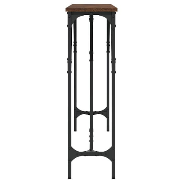 Entrémöbel konsolbord design elegant 140 x 23 x 75 cm ingenjörsträ och metall DEC031856 kastanj