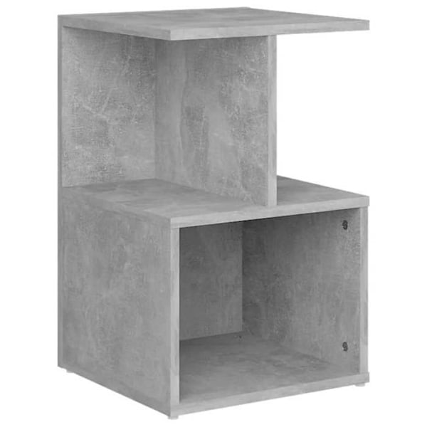 Nattesbord med opbevaringsrum og hylde 35 x 35 x 55 cm ingeniørtræ grå DEC033968 kastanj