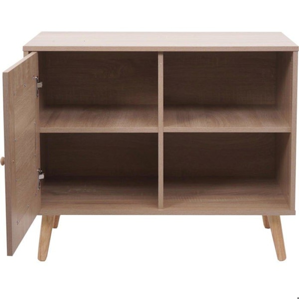 Kommode skab buffet opbevaringsrum i kubu og melamintræ 67x80x38 cm eglook 04_0006517 kastanj