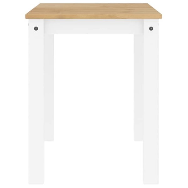 Moderne design spisestue bord 117 x 60 x 75 cm massiv hvid og honning fyr DEC036900 Vit